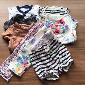 9 sets of baby girl clothes